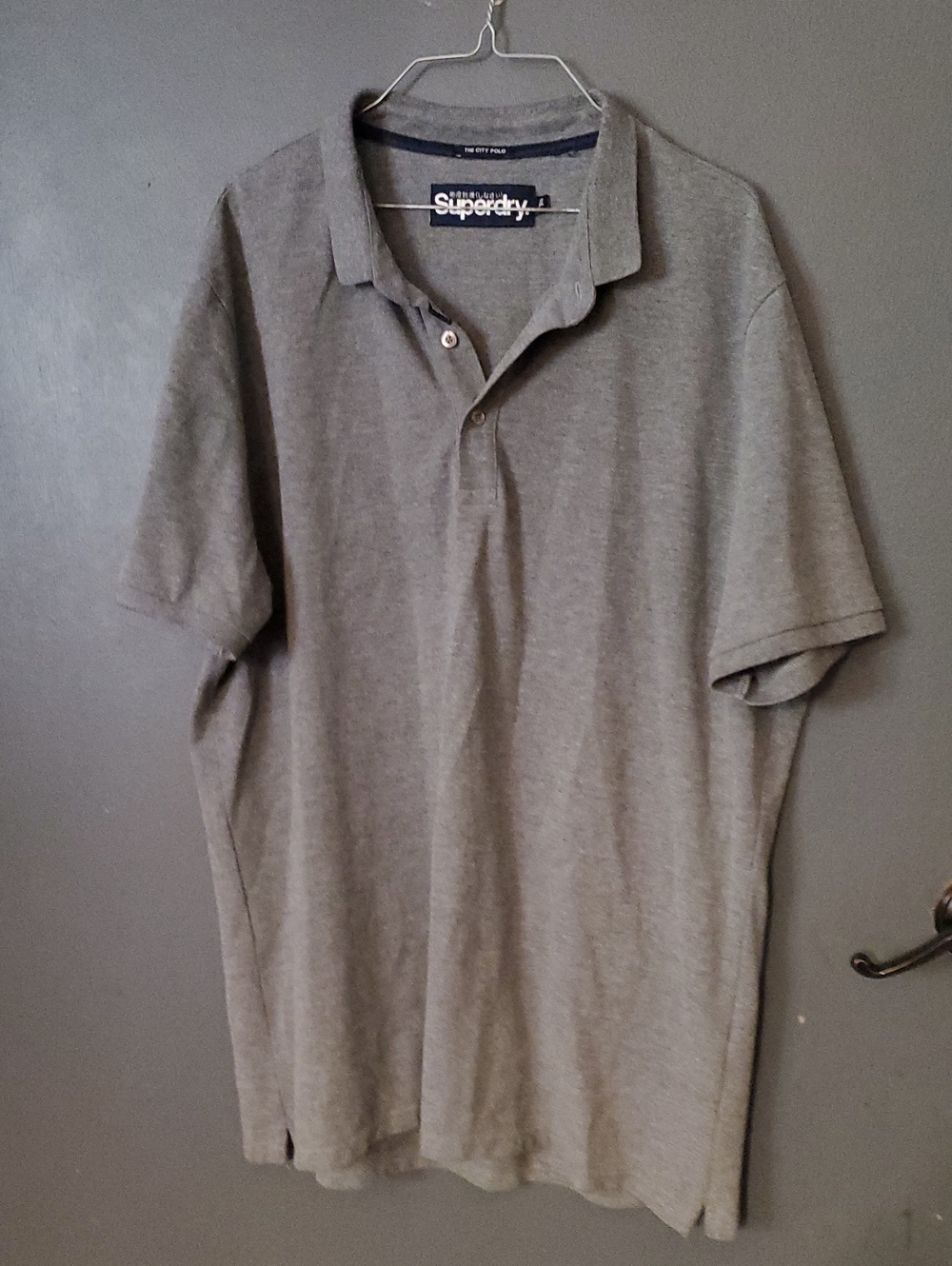 Superdry Men's Heather Gray Polo Shirt